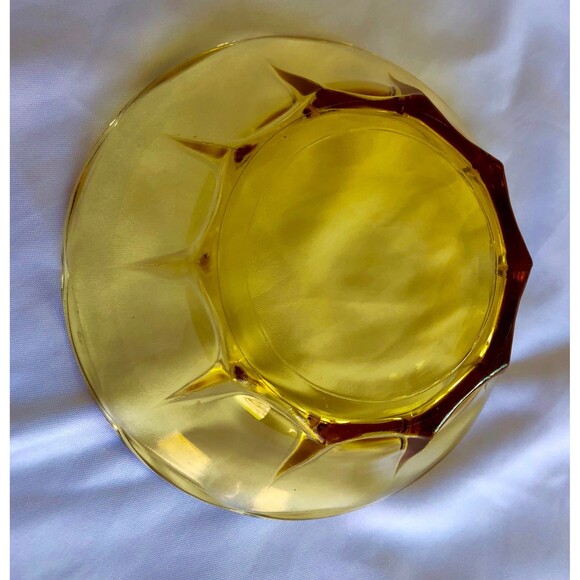 VINTAGE Dessert/salad bowl, Tulip Shaped, Anchor Hocking Swedish Modern Amber. - Picture 2 of 4